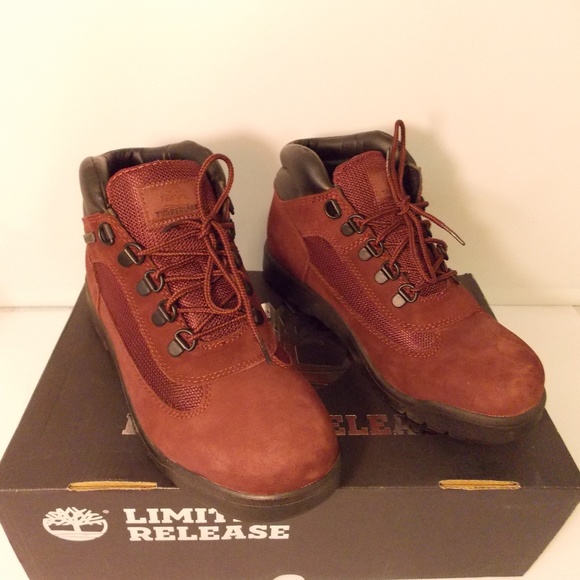 burgundy field boots